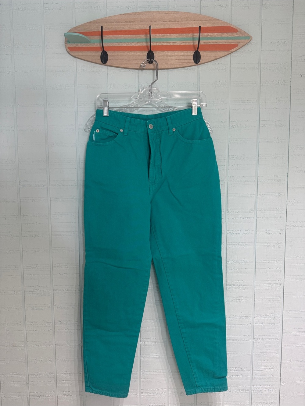Vintage Bongo Straight-Leg Teal Jeans